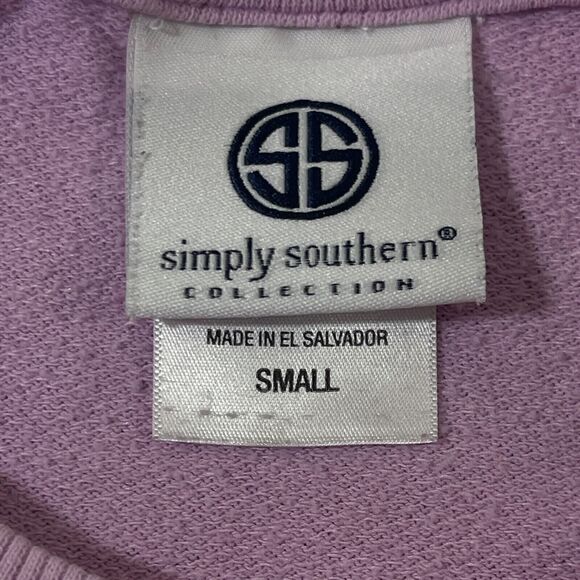 Simply Southern Shirt Womens Size Small S Purple Long Sleeve Pullover Tee T - Picture 4 of 13
